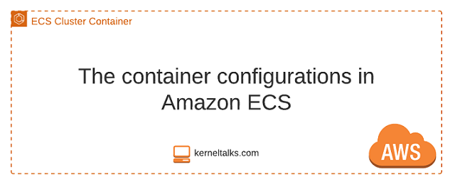 ECS container advanced configuration