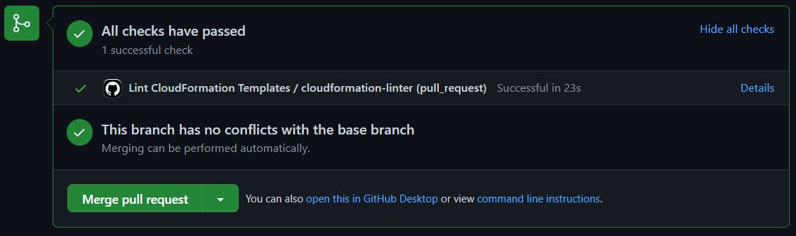 Coding GitHub action for automated CloudFormation template linting ...